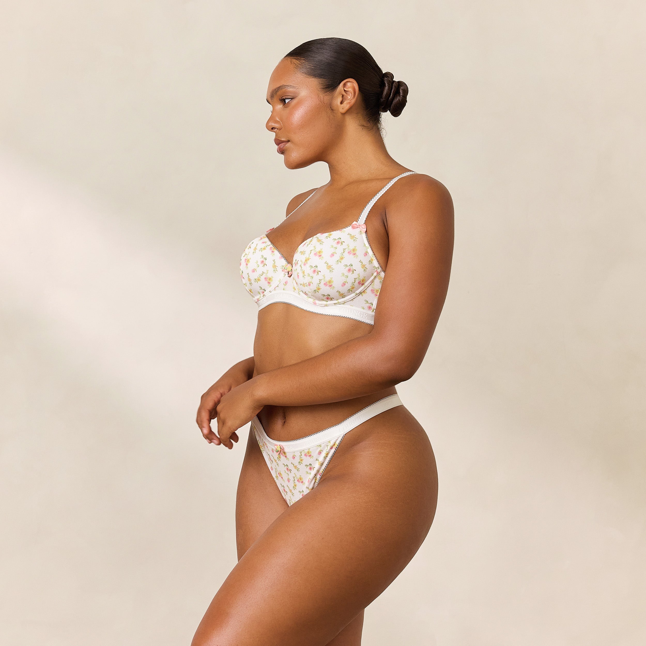 Rosebud Ribbed Balcony Bra | Amber, 80D/L