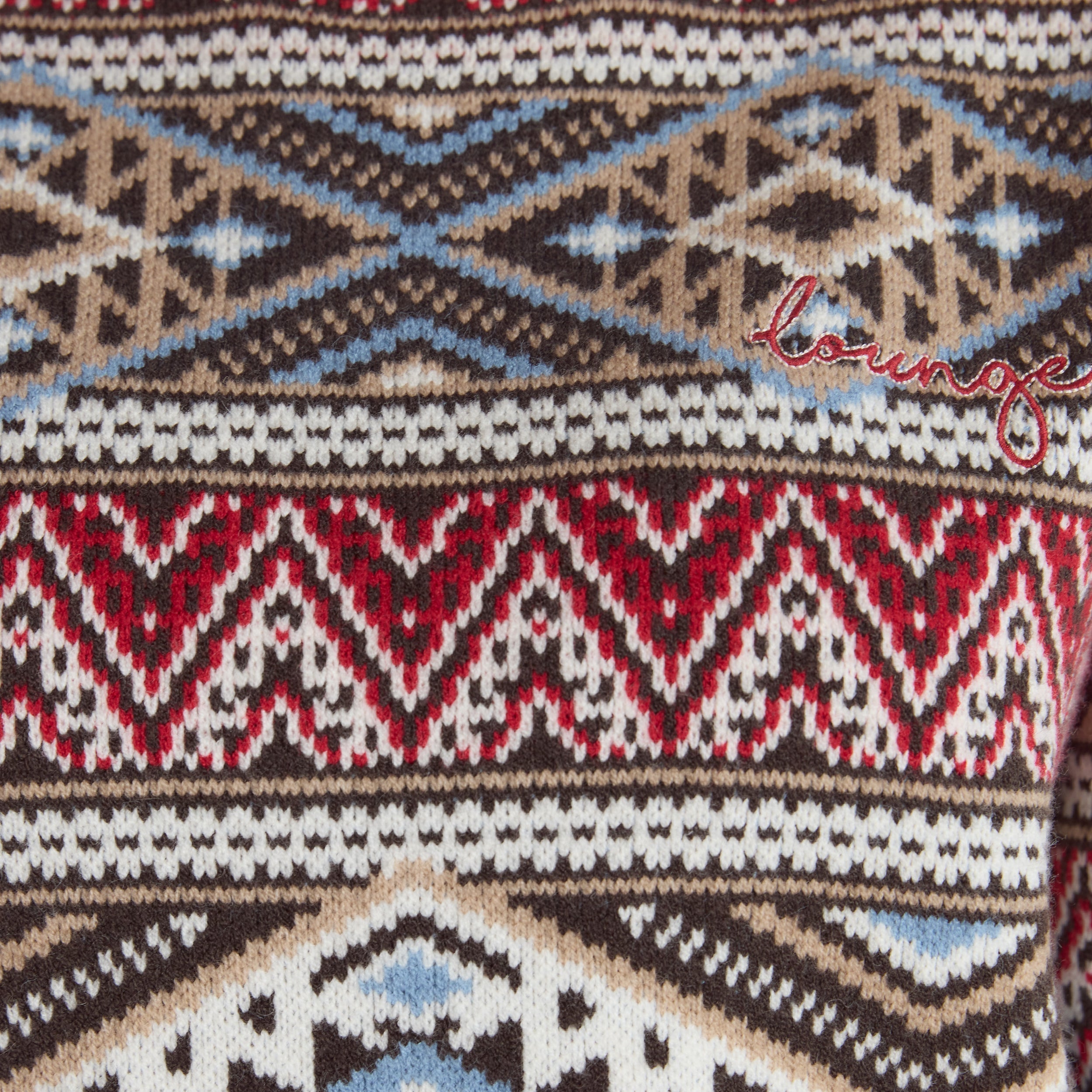 Fairisle Knitted Jumper | Fairisle Knitted Jumper - Brown/Red