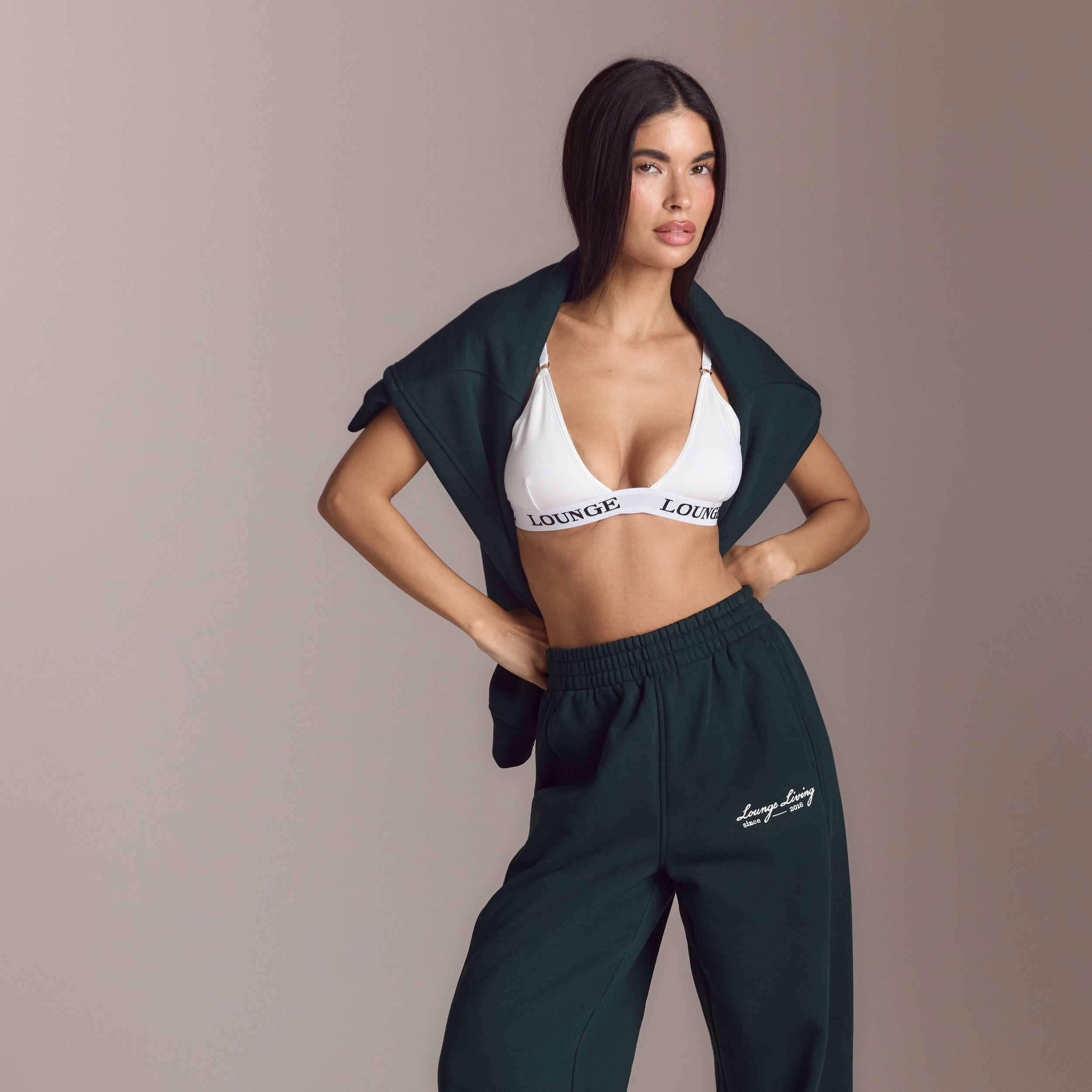 Lounge Living Straight-Leg Joggers | Lounge Living Straight-Leg Joggers - Forest Green