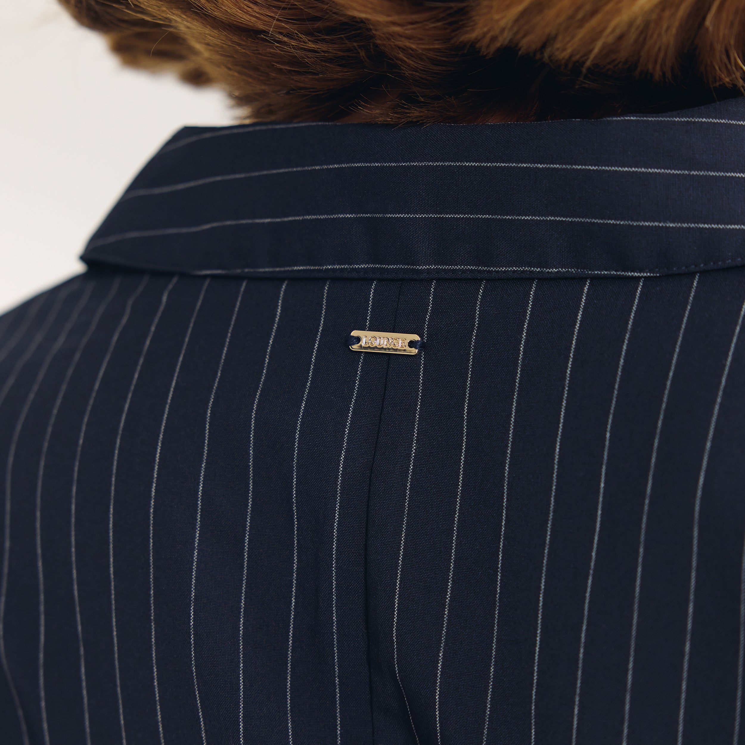 Asymmetric Shirt | Asymmetric Shirt - Navy Pinstripe