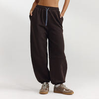 Barrel Leg Joggers - Dark Chocolate