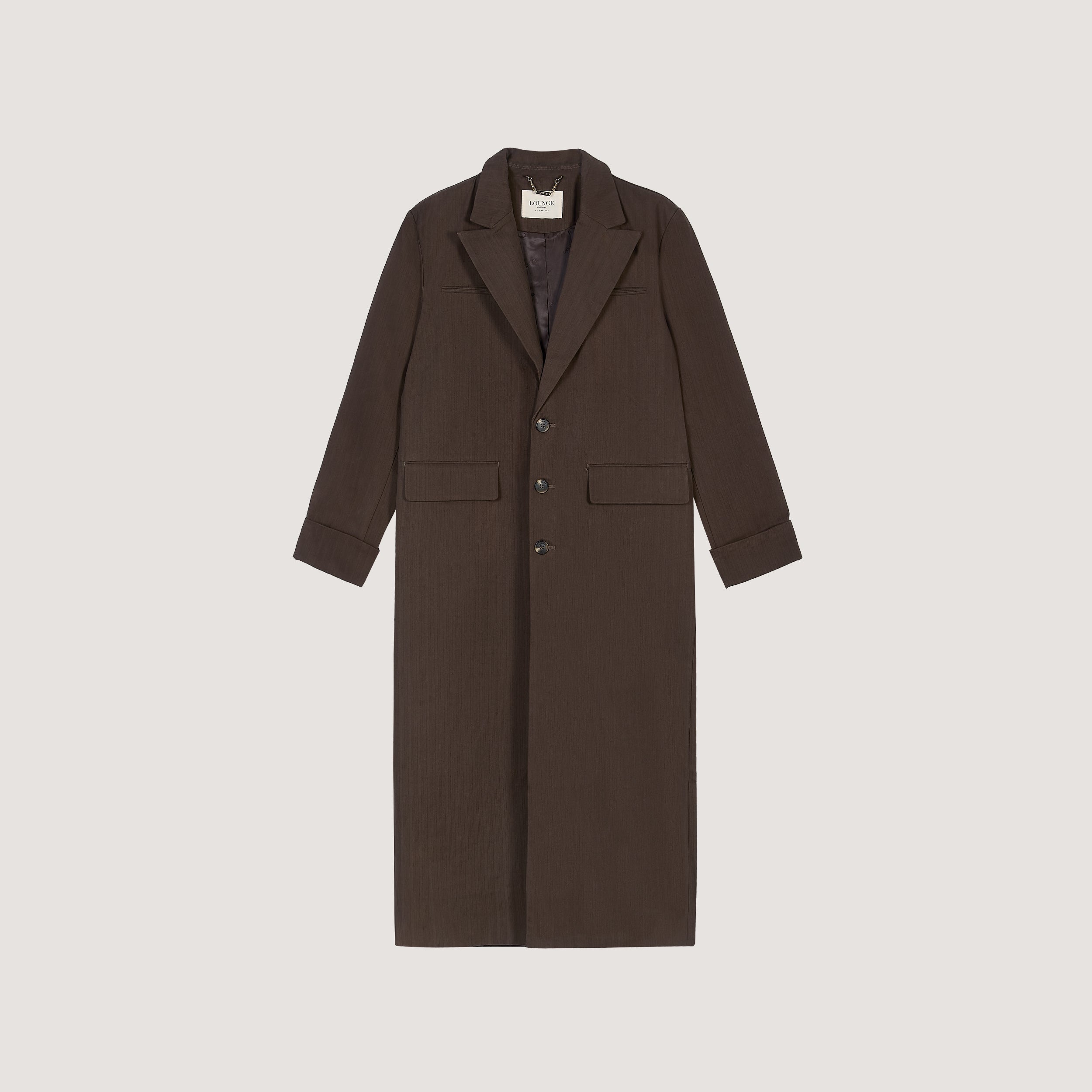 Oversized Longline Blazer | Oversized Longline Blazer - Dark Brown