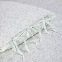 Bloom & Stripe Reversible Pillowcases (2-Pack) - Sage Floral Print